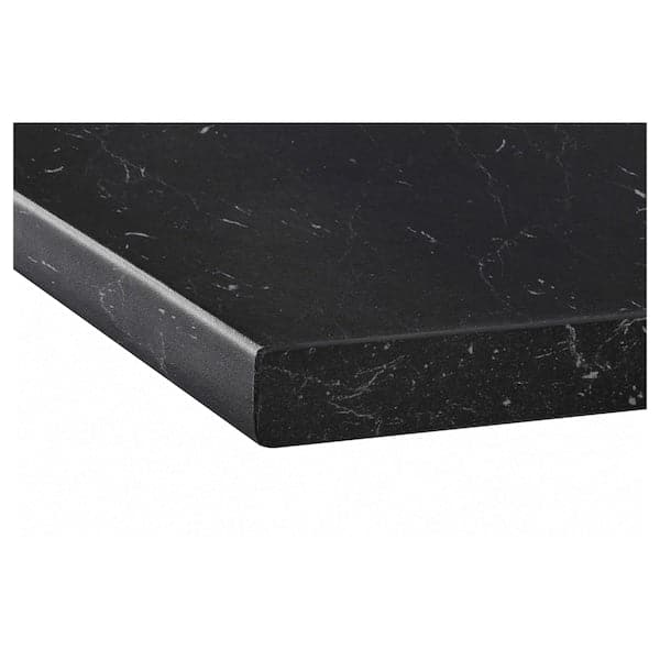 Ikea SÄLJAN - Worktop, black marble effect/laminate, 186x3.8 cm