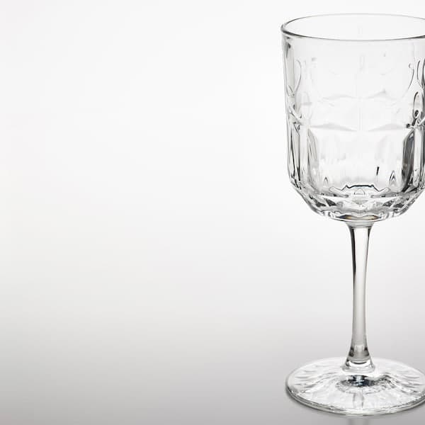 SÄLLSKAPLIG - Wine glass, clear glass/patterned, 27 cl - best price from Maltashopper.com 40472899