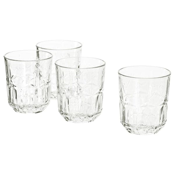 SÄLLSKAPLIG - Glass, clear glass/patterned, 27 cl - best price from Maltashopper.com 40472903