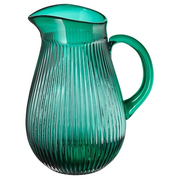 SÄLLSKAPLIG - Jug, patterned/green, 2 l - best price from Maltashopper.com 10473070