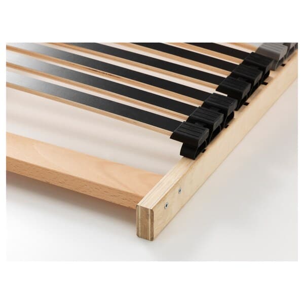 Ikea SAGESUND - Upholstered bed frame, Gräsbo white/Leirsund, , 140x200 cm