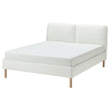 SAGESUND upholstered bed frame, Gräsbo white/Lindbåden, 160x200 cm