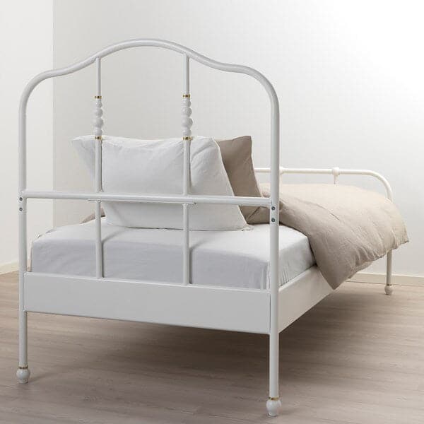 SAGSTUA Bed structure - white/Leirsund 90x200 cm - Premium Beds & Bed Frames from Ikea - Just €284.99! Shop now at Maltashopper.com