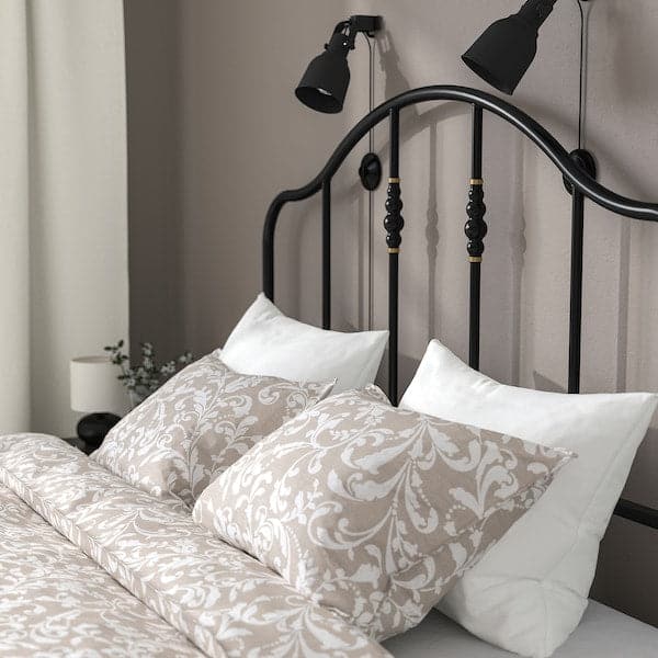 SAGSTUA Bed structure - black/Lönset 140x200 cm , - Premium Beds & Bed Frames from Ikea - Just €349.99! Shop now at Maltashopper.com