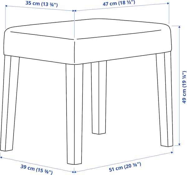 Ikea SAKARIAS Stool - Black/Dark Grey Sporda
