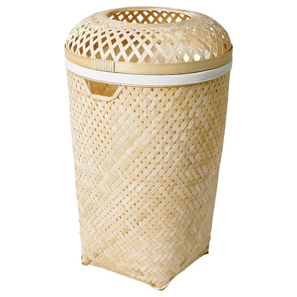 SALUDING - Laundry basket, handmade bamboo, 50 l - best price from Maltashopper.com 70503583