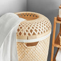 SALUDING laundry basket, handmade bamboo, 50 l