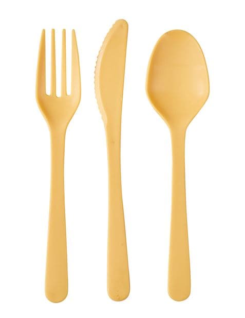 SAMBA 3-piece cutlery set yellow - best price from Maltashopper.com CS669711