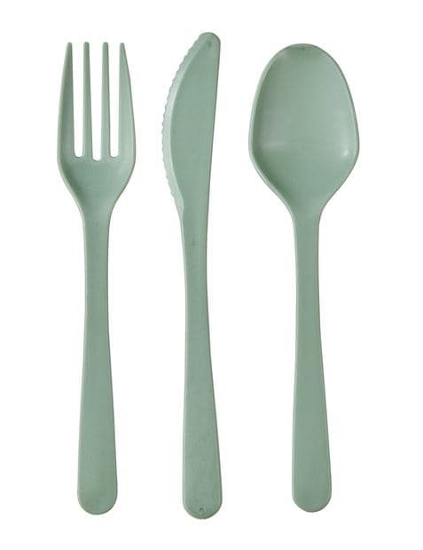 SAMBA 3-piece cutlery set green W 1.5 x L 18 cm - best price from Maltashopper.com CS669697