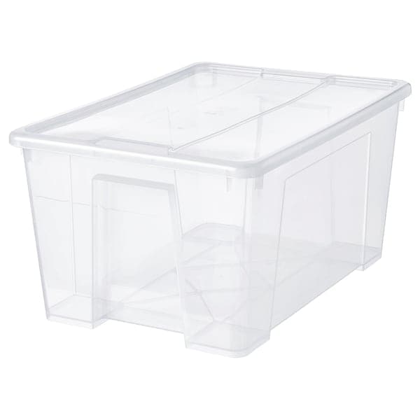 SAMLA - Box with lid, transparent