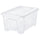 SAMLA - SAMLA Box with lid, transparent, 28x20x14 cm/5 l