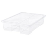 SAMLA box with lid, transparent, 79x57x18 cm/55 l