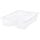 SAMLA - SAMLA Box with lid, transparent, 79x57x18 cm/55 l
