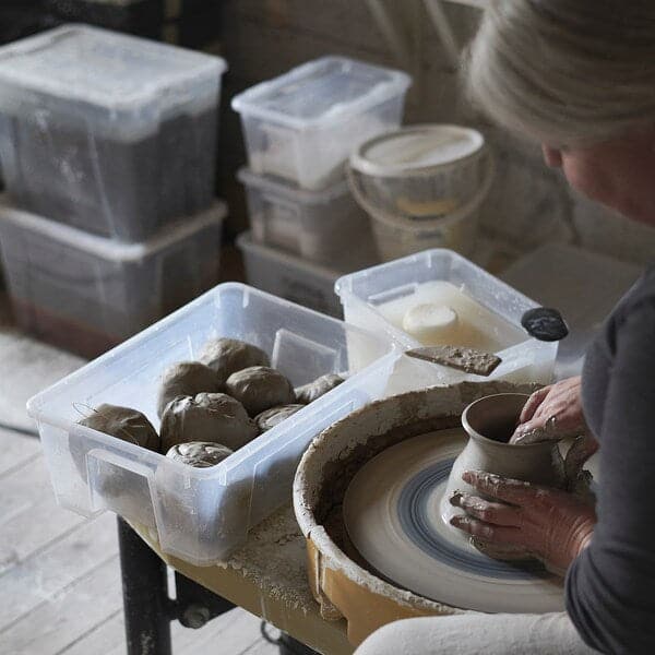 SAMLA - Box with lid, transparent, 28x20x14 cm/5 l - best price from Maltashopper.com 09440839