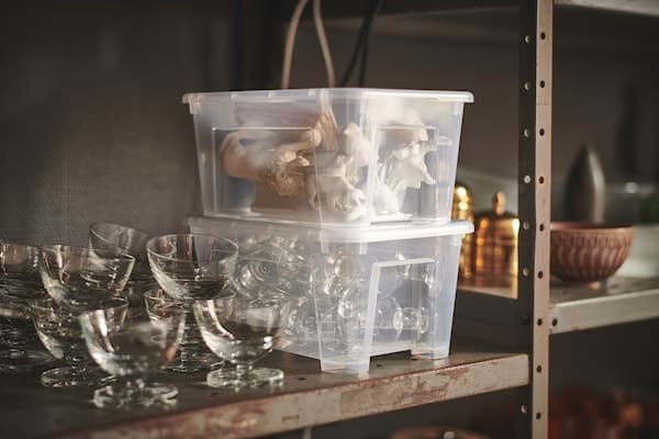 Ikea SAMLA - Box with lid, transparent, 28x20x14 cm/5 l