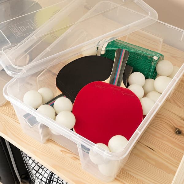 Ikea SAMLA - Box with lid, transparent, 39x28x14 cm/11 l