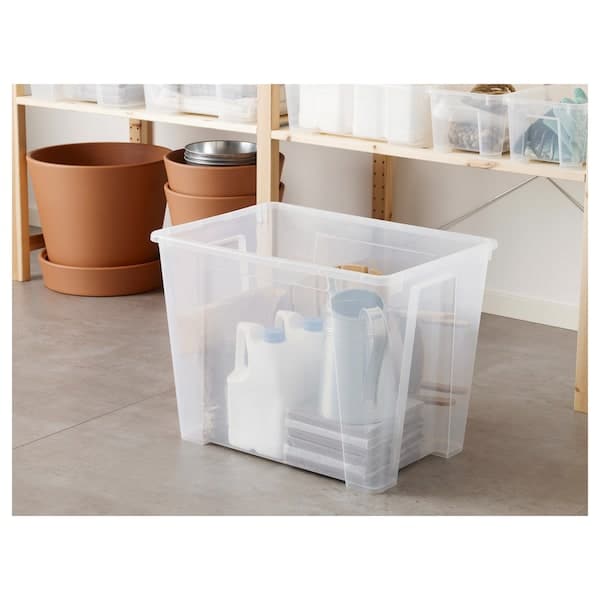 Ikea SAMLA - Box, transparent, 56x39x42 cm/65 l