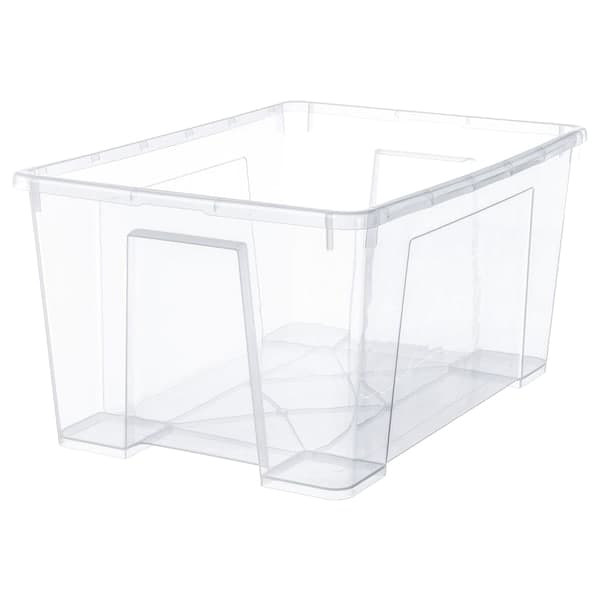 Ikea SAMLA - Box, transparent, 56x39x28 cm/45 l