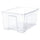 SAMLA box, transparent, 56x39x28 cm/45 l