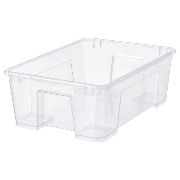 SAMLA - Box, transparent, 39x28x14 cm/11 l - best price from Maltashopper.com 40102978