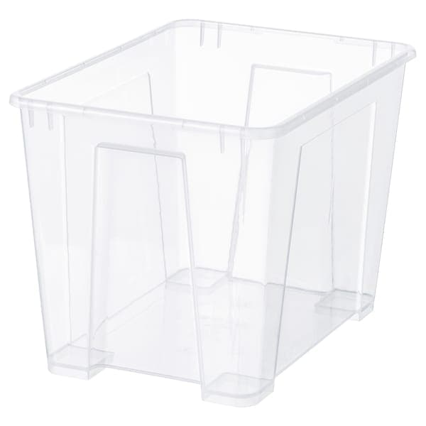 SAMLA - Box, transparent, 39x28x28 cm/22 l