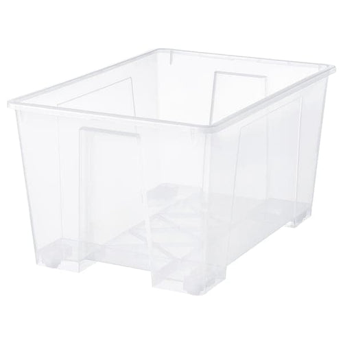 SAMLA - Box, transparent, 78x56x43 cm/130 l