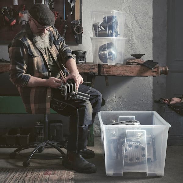 Ikea SAMLA - Box, transparent, 78x56x43 cm/130 l