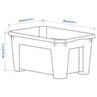 SAMLA - Box, transparent, 28x19x14 cm/5 l - best price from Maltashopper.com 70102972