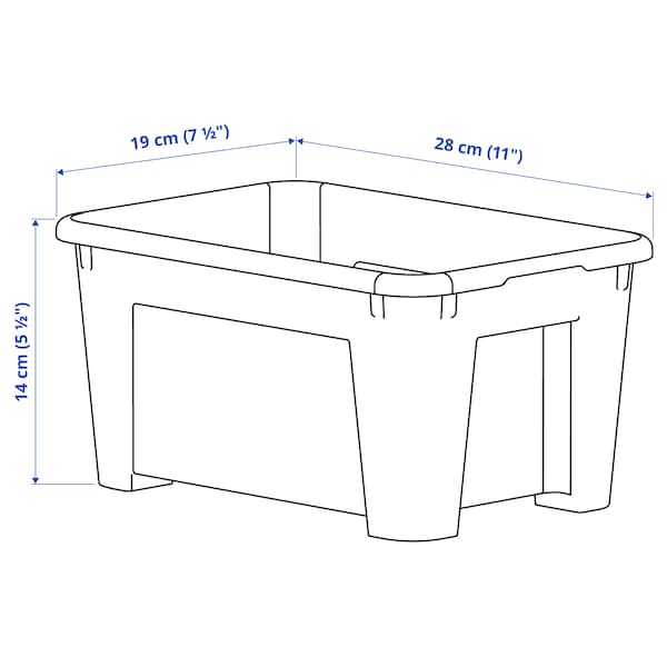 SAMLA - Box, transparent, 28x19x14 cm/5 l - best price from Maltashopper.com 70102972
