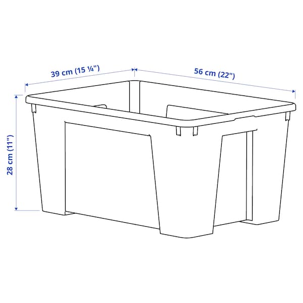 SAMLA - Box, transparent, 56x39x28 cm/45 l - best price from Maltashopper.com 30102974