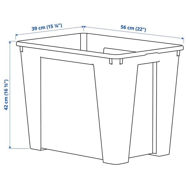 SAMLA - Box, transparent, 56x39x42 cm/65 l - best price from Maltashopper.com 00102975