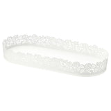 SAMVERKA candle dish, oval white, 35x15 cm