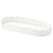 Ikea SAMVERKA - Candle dish, oval white, 35x15 cm