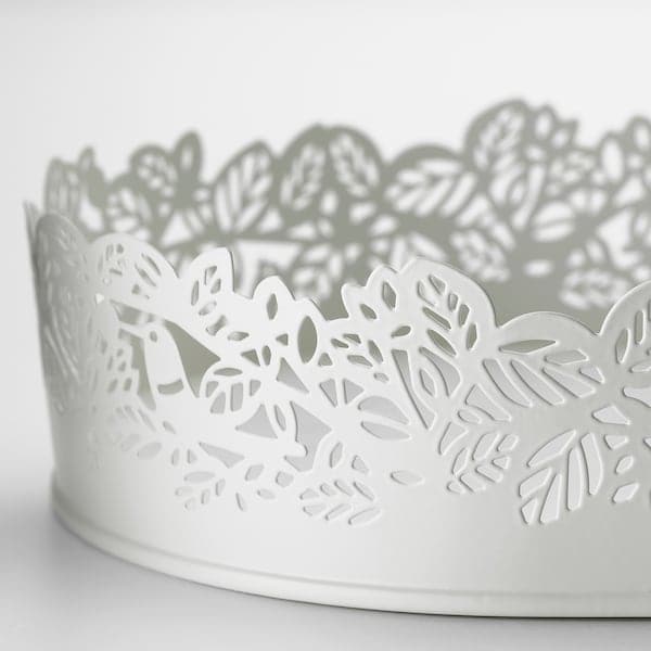 SAMVERKA - Candle dish, oval white, 35x15 cm - best price from Maltashopper.com 50388720