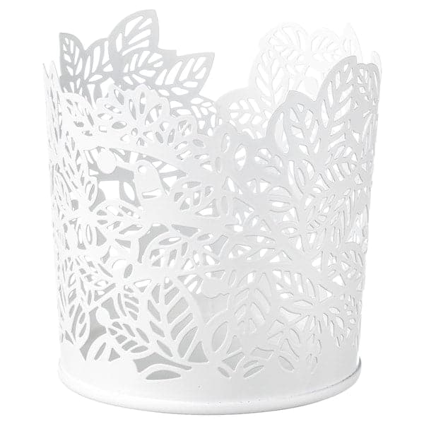 SAMVERKA - Tealight holder, white, 8 cm - best price from Maltashopper.com 50388715