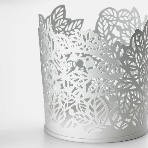 Ikea SAMVERKA - Tealight holder, white, 8 cm