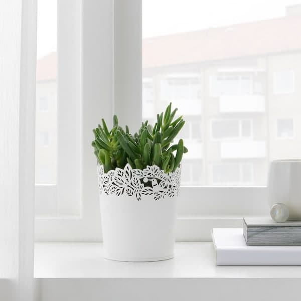 Ikea SAMVERKA - Plant pot, white, 9 cm