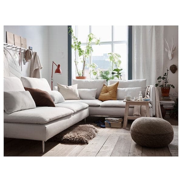 Ikea SANDARED Pouf - beige 45 cm ,
