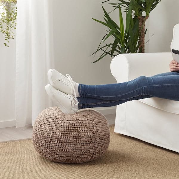 Ikea SANDARED Pouf - beige 45 cm ,