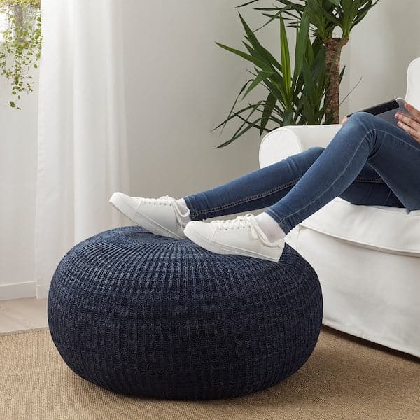 SANDARED Pouf - dark blue 71 cm , 71 cm - best price from Maltashopper.com 50363970
