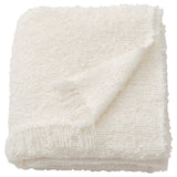 SANDBRODD throw, off-white, 130x170 cm