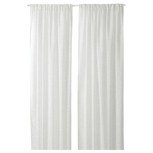 SANDDÅDRA - Thin curtain, 2 sheets, white, 145x300 cm