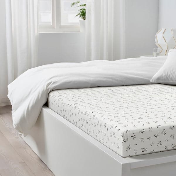 SANDLUPIN Sheet with corners, floral motif, 140x200 cm - best price from Maltashopper.com 10470774