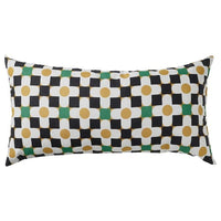 SANDMOTT - Cushion, white black/yellow, , 30x58 cm - best price from Maltashopper.com 60562040