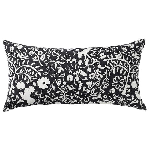 SANDMOTT - Cushion, black/white, , 30x58 cm
