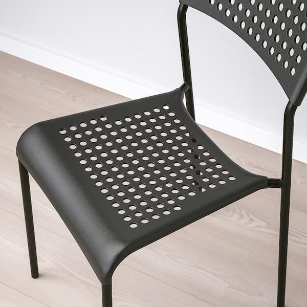 Ikea SANDSBERG / ADDE - Table and 4 chairs, black/black, 110x67 cm