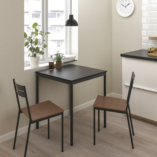 Ikea SANDSBERG - Chair, black/brown stained