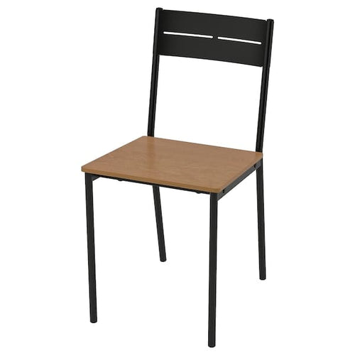 SANDSBERG - Chair, black/brown stained ,