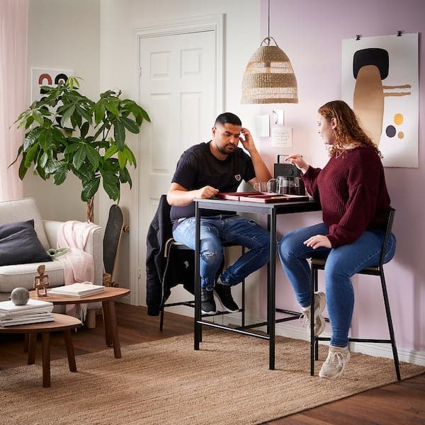 Ikea SANDSBERG - Bar table, black, 67x67 cm