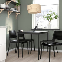 SANDSBERG / TEODORES - Table and 4 chairs, black/black, 110x67 cm - best price from Maltashopper.com 79494292